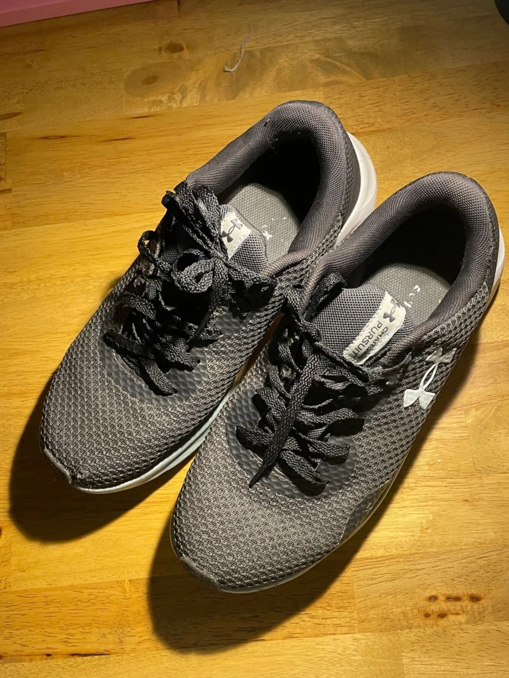 Under Armour Women’s Gray Mesh Training Shoes with White Accents